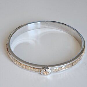 Henri Bendel pink crystal clasp bracelet